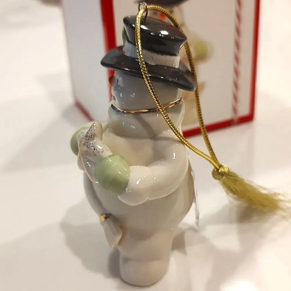 Lenox Holiday Cheer Snowman Ornament Original Box NWT
